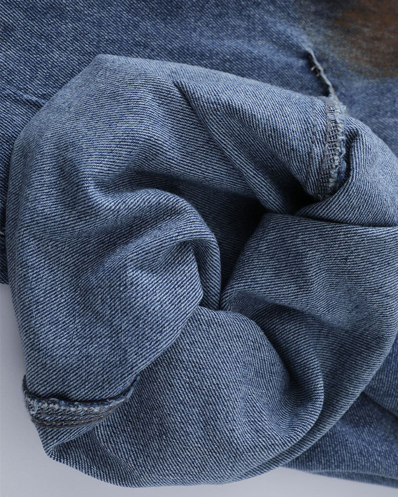 做舊休閑牛仔褲