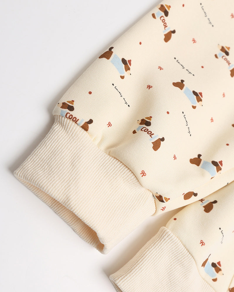 字母刺綉連帽衛衣外套