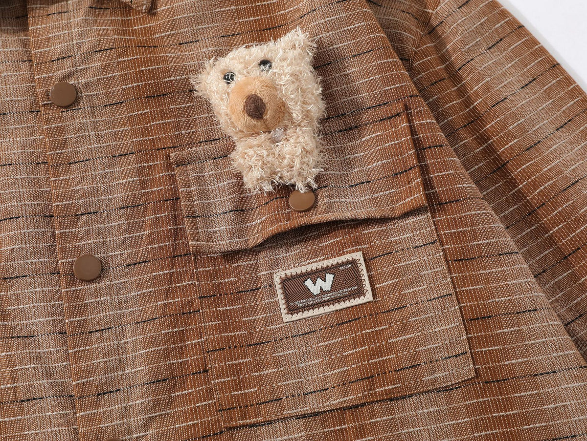 復古卡通情侶長袖襯衫