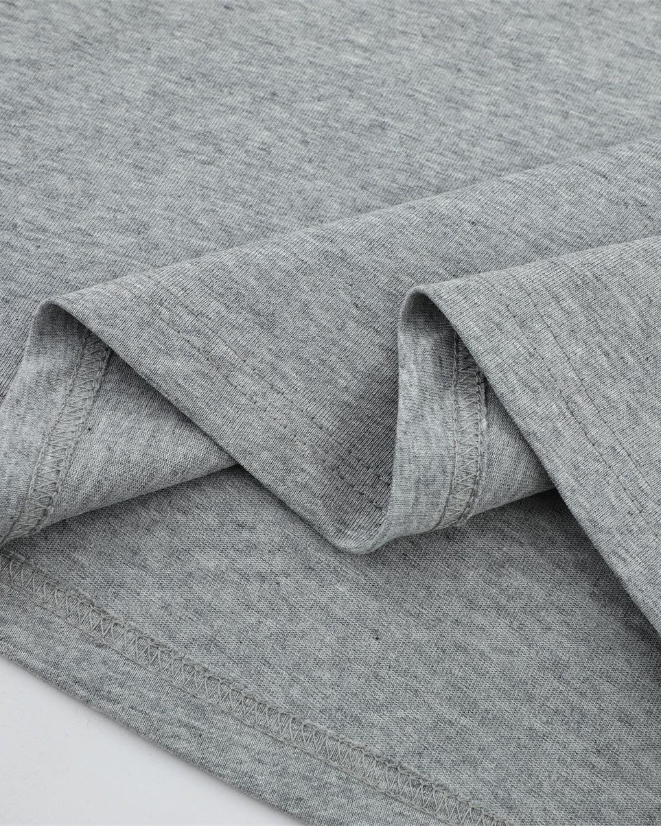 대조적인 컬러 스티칭 짧은 소매