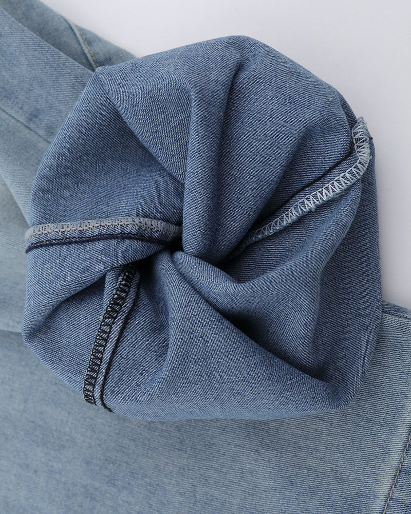 水洗簡約牛仔長褲