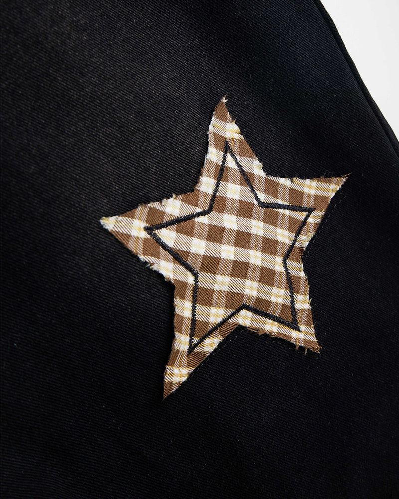 Star patch casual jeans