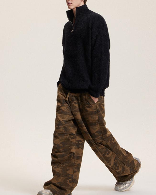 簡約半拉鏈針織衛衣