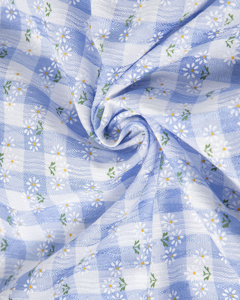 Badge Plaid Short Sleeve Shirt