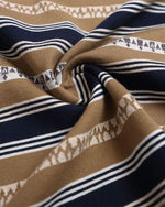 스트라이프 라펠 반소매