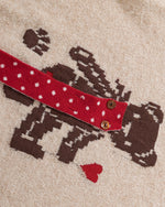 圓領小熊愛心針織衫