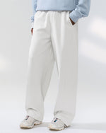 Solid color casual straight leg pants