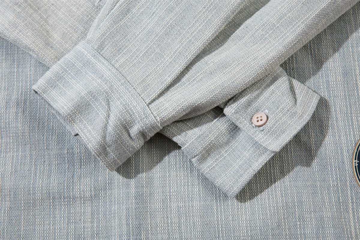 復古徽章情侶長袖