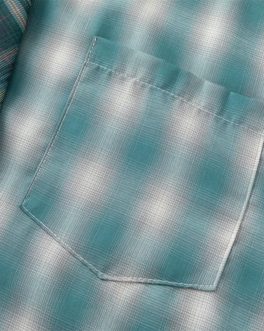 Vintage Plaid Tie Short Sleeve Shirt