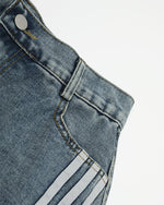 Vintage Washed Cropped Denim Shorts