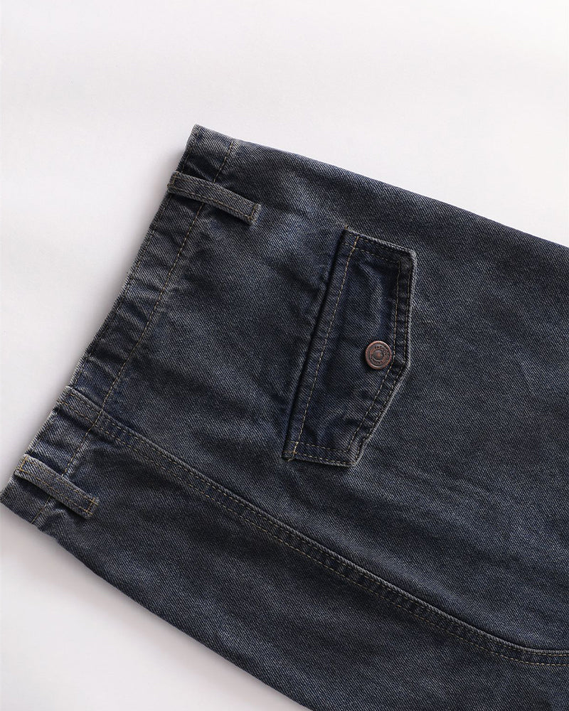 復古休閑牛仔長褲