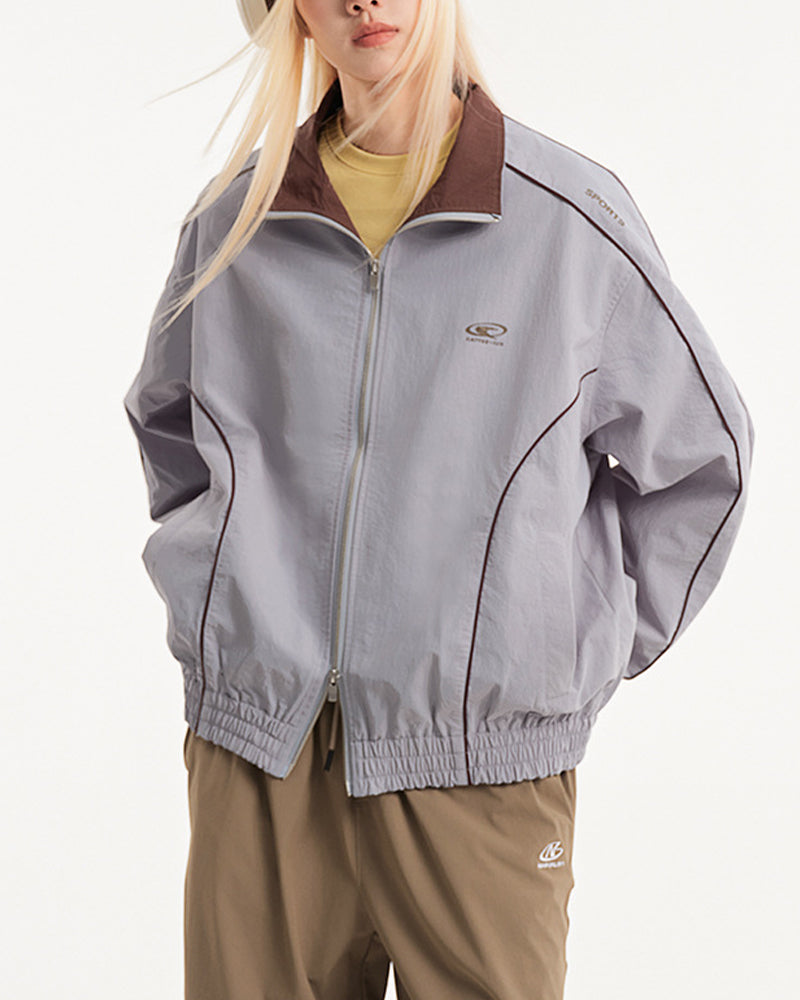 Stand collar couple jacket