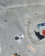 Distressed washed shorts