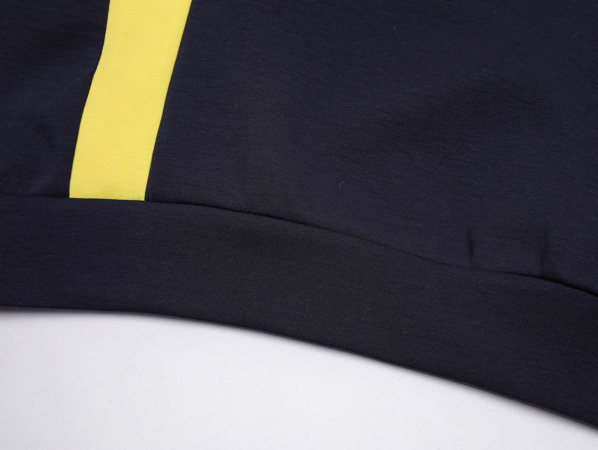 Retro color block crew neck sweatshirt