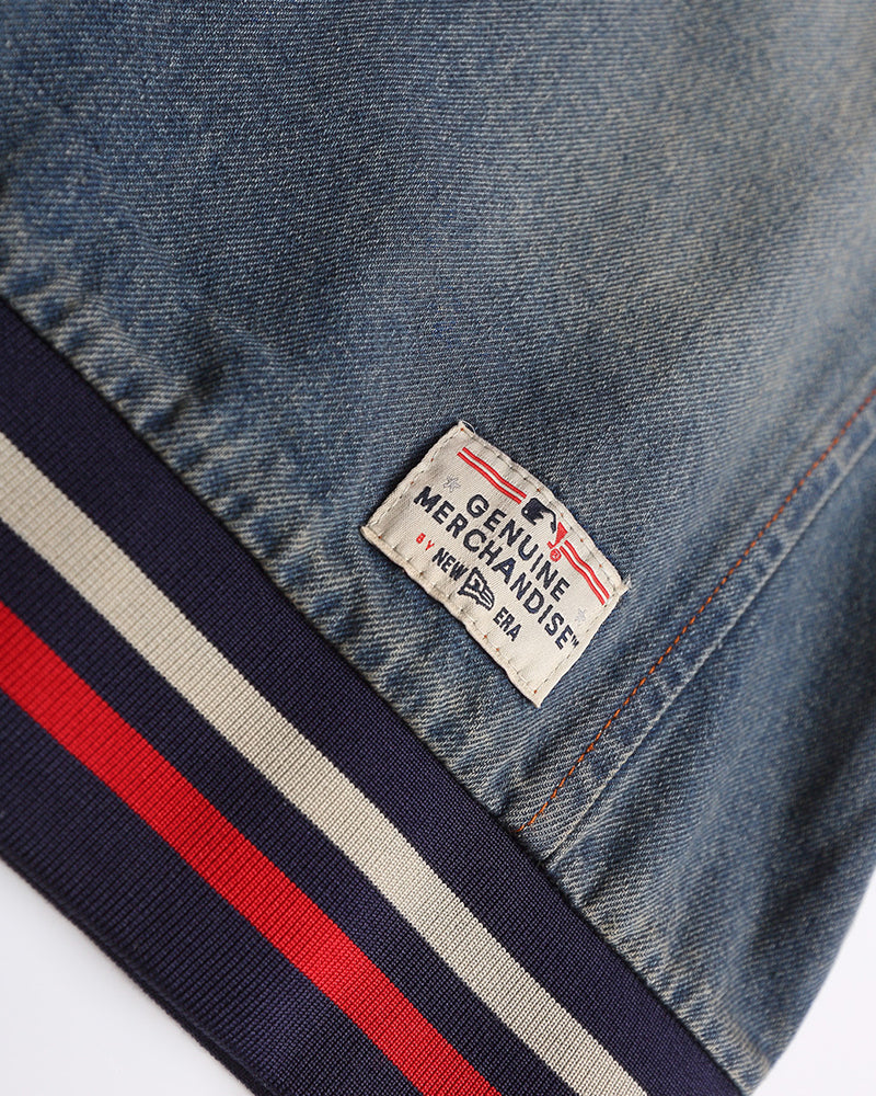 復古水洗刺綉牛仔衛衣