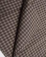 Embroidered plaid long-sleeved shirt