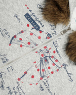 Retro hooded sweatshirt jacket