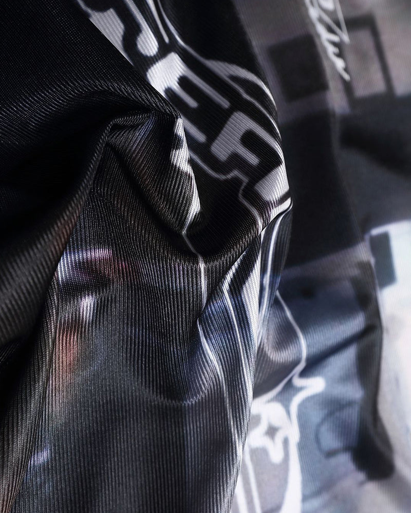 Retro contrasting color couple long sleeves