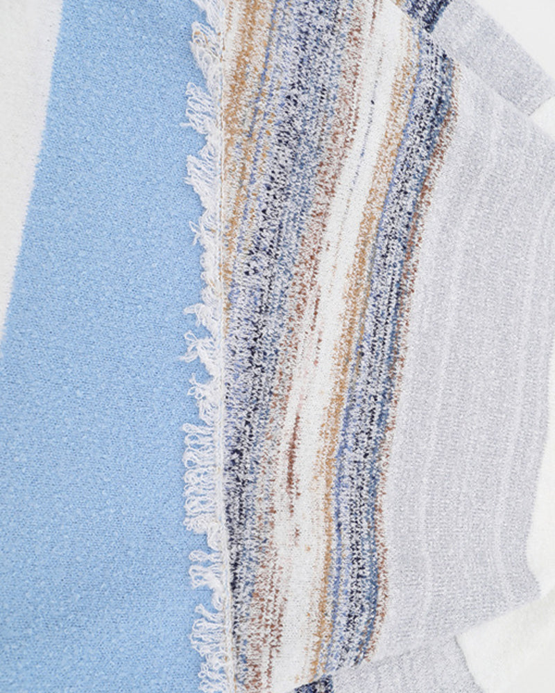 patchwork contrast color sweater