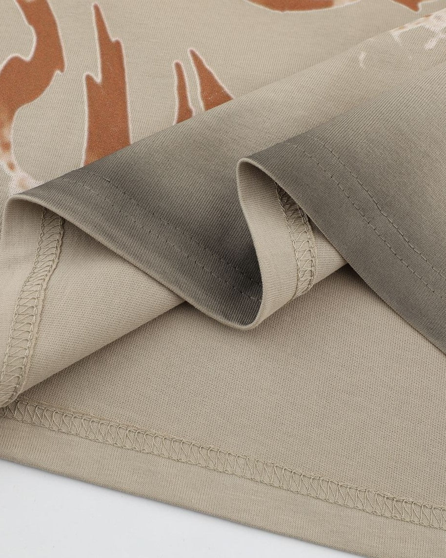 레트로 스트리트 프린트 반소매