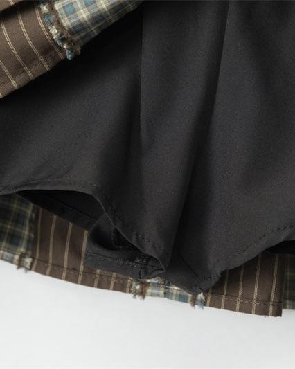 Plaid pleated skirt
