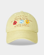 刺繍入りフラワーベースボールキャップ