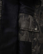 위장색 컬러블록 재킷