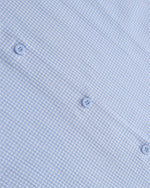 Embroidered plaid short-sleeved shirt