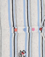 Retro striped short-sleeved shirt