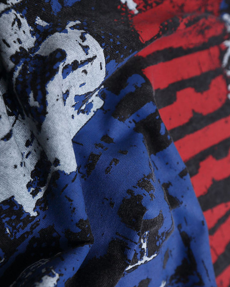 레트로 프린트 반소매