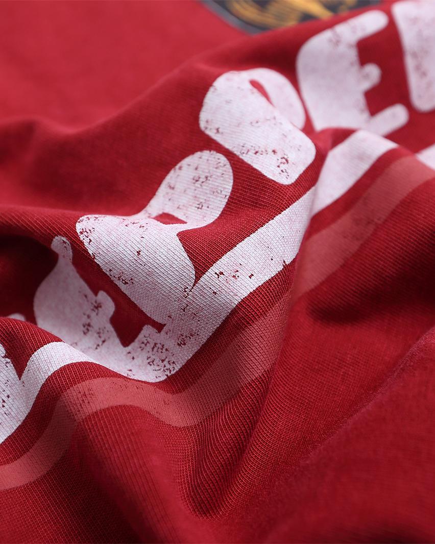 Lettering print crew neck short sleeves