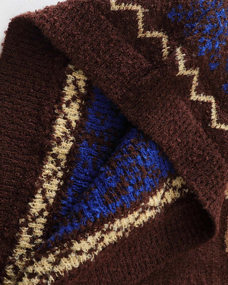 Retro puppy knit sweater