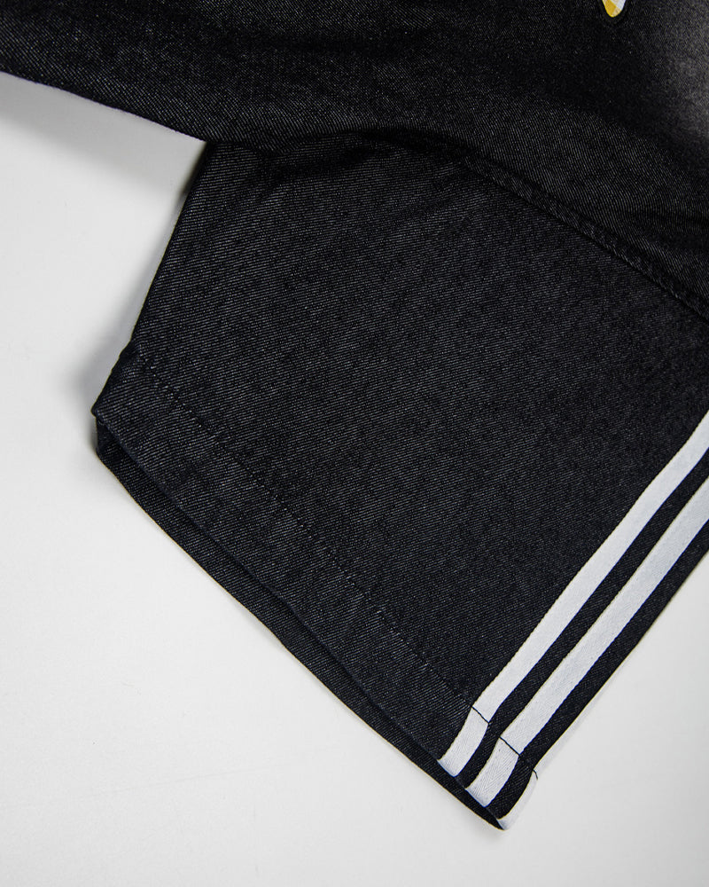 格紋做舊短袖襯衫