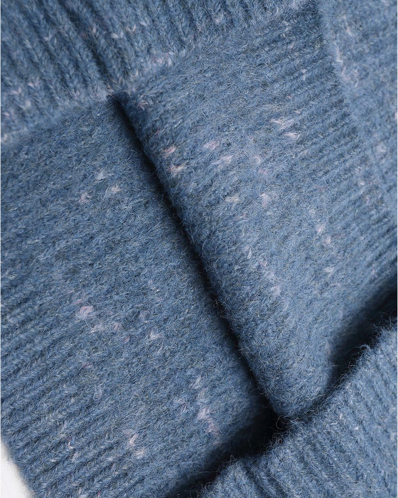 레트로 버섯 후드 스웨터