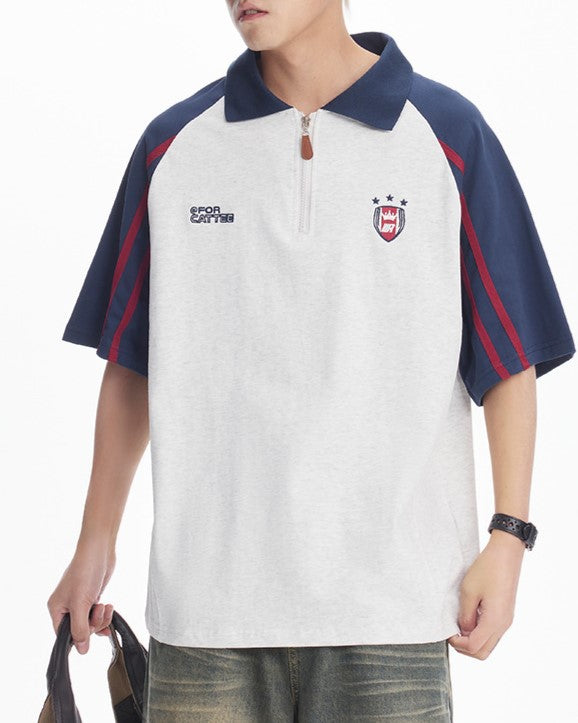 컬러블록 폴로 반팔