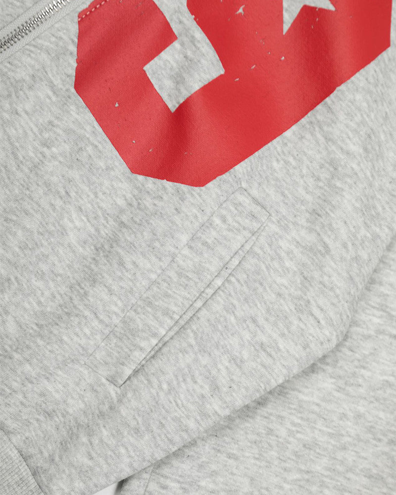 Retro hooded sweatshirt jacket