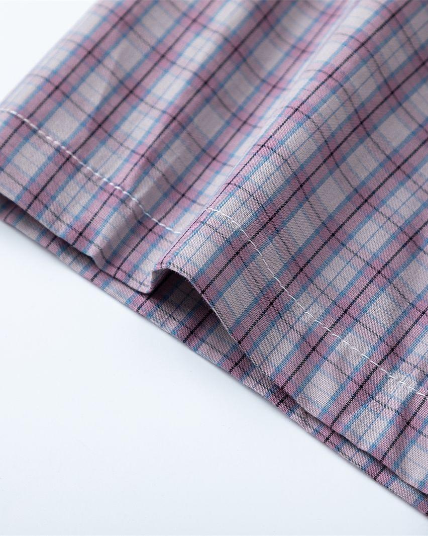 Preppy Plaid Short Sleeve Shirt