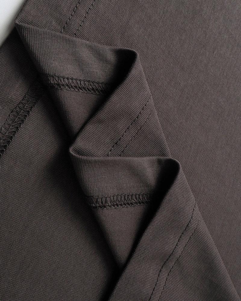 Retro contrast patchwork short sleeves