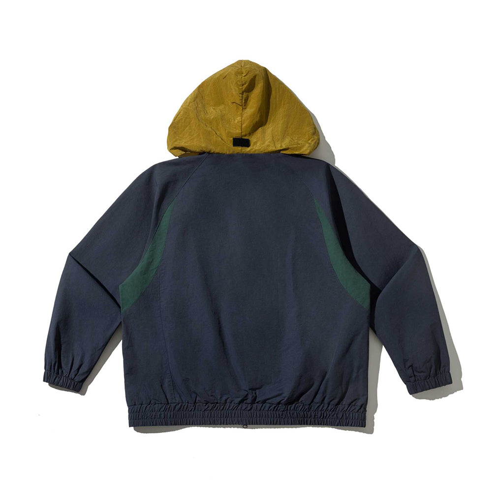 Color-blocked short jacket