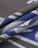 레트로 프린트 라운드넥 반팔