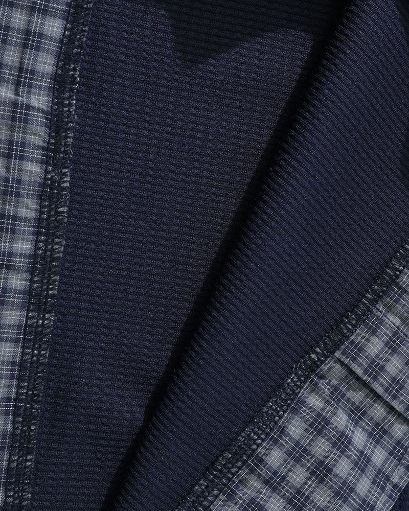 Retro fake two-piece long sleeves