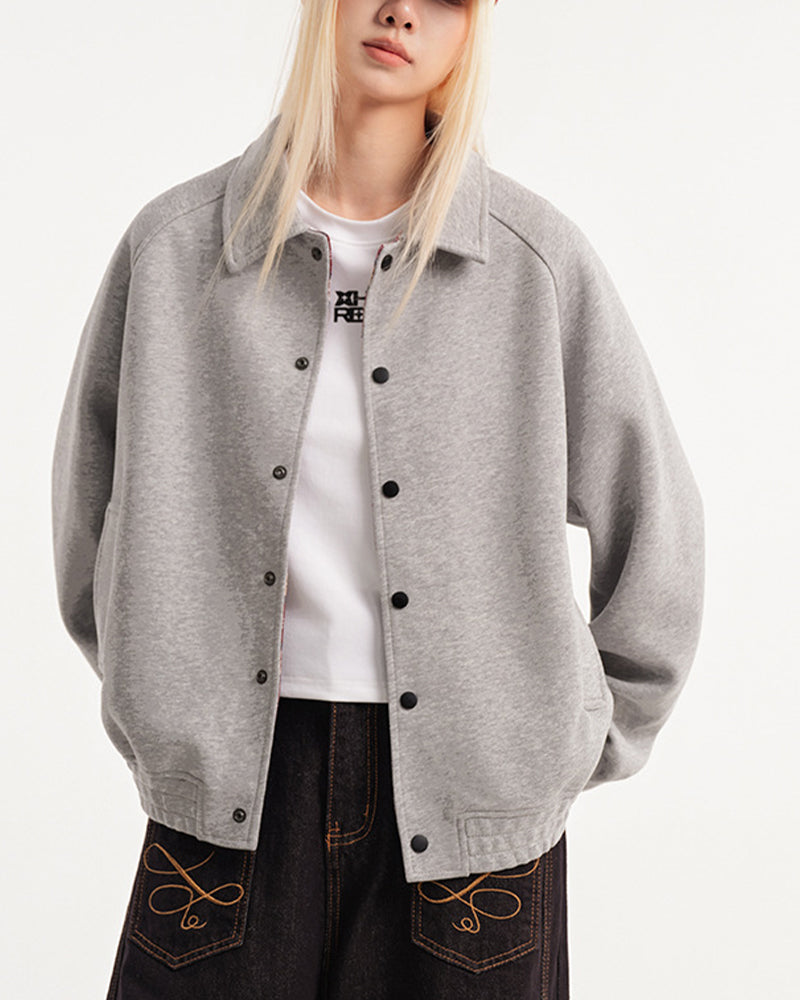 Solid color short coat