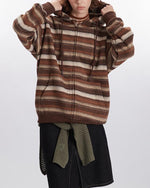 Retro Striped Casual Long Sleeve Jacket