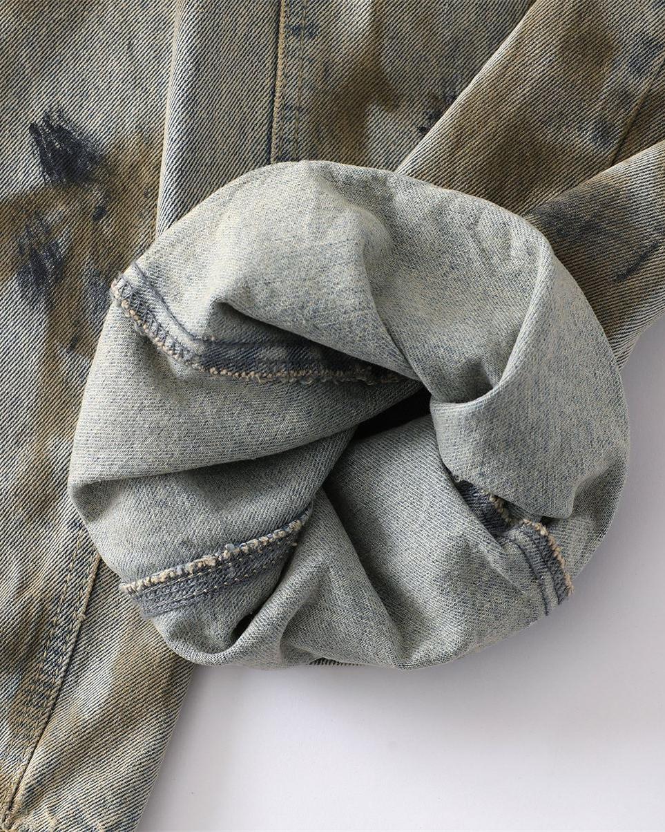 Heavy duty wide-leg jeans