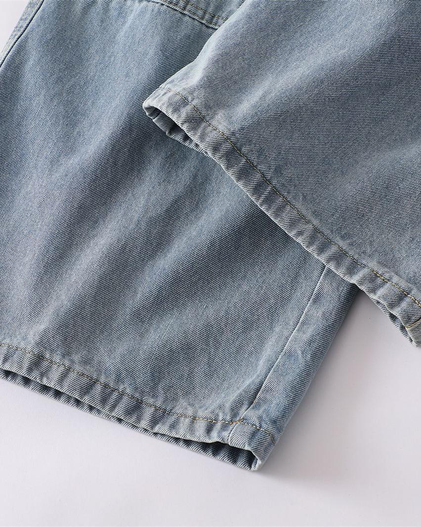 做舊破洞牛仔長褲