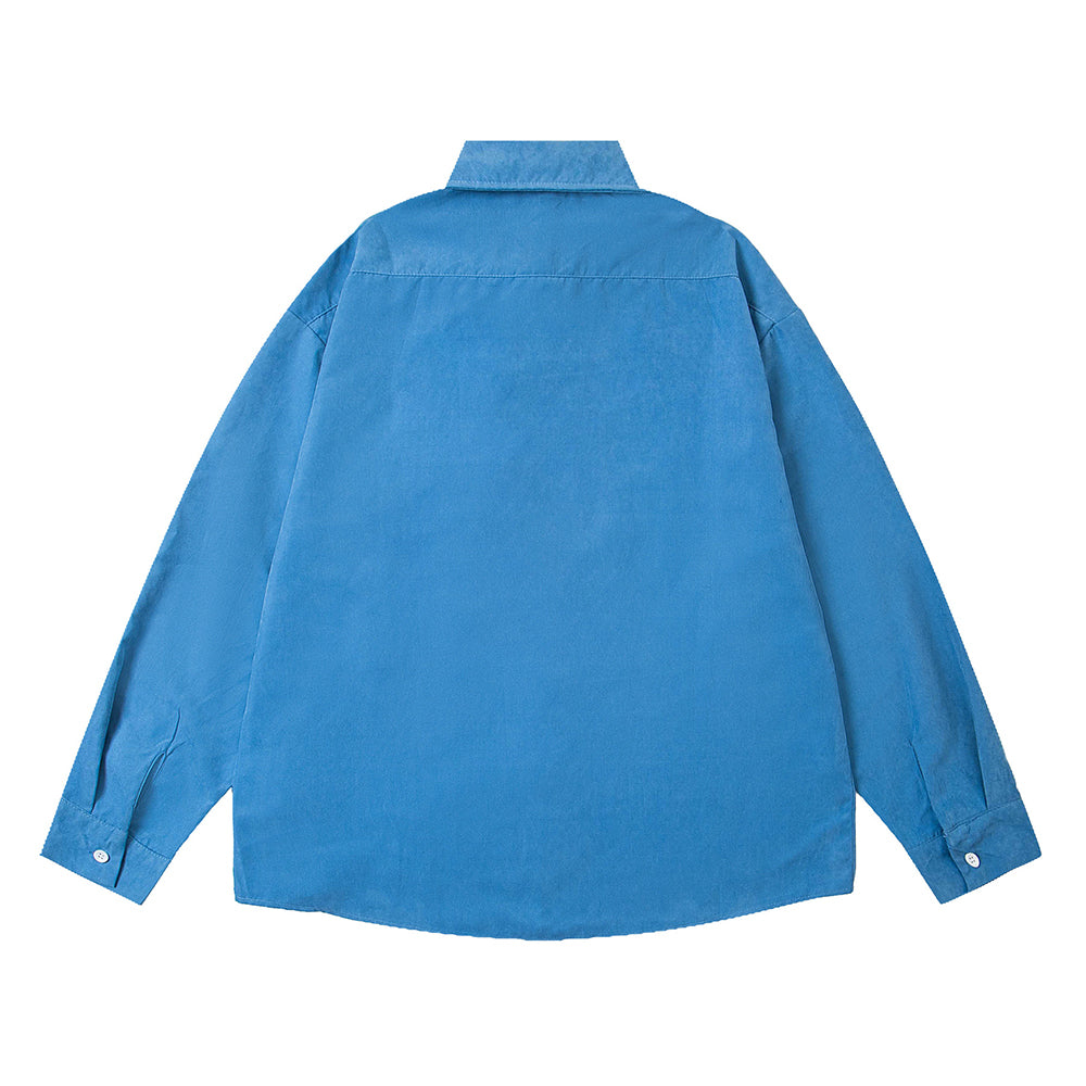 자수 긴팔 셔츠