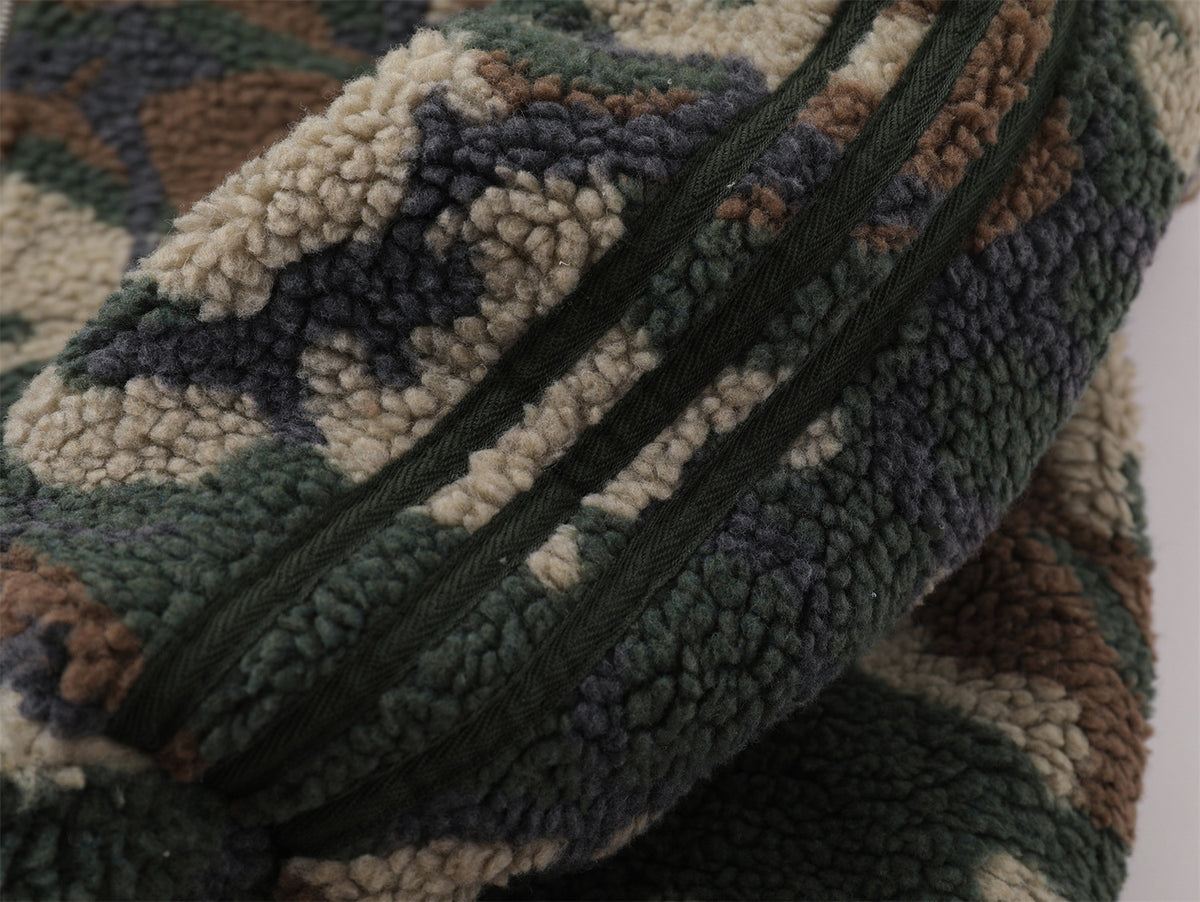 빈티지 카무플라주 배지 자수 재킷