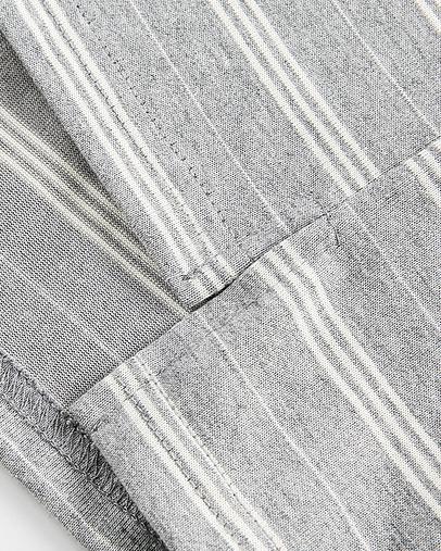 Retro letter lapel striped long sleeves