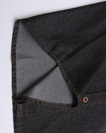 Paneled embroidered denim shirt