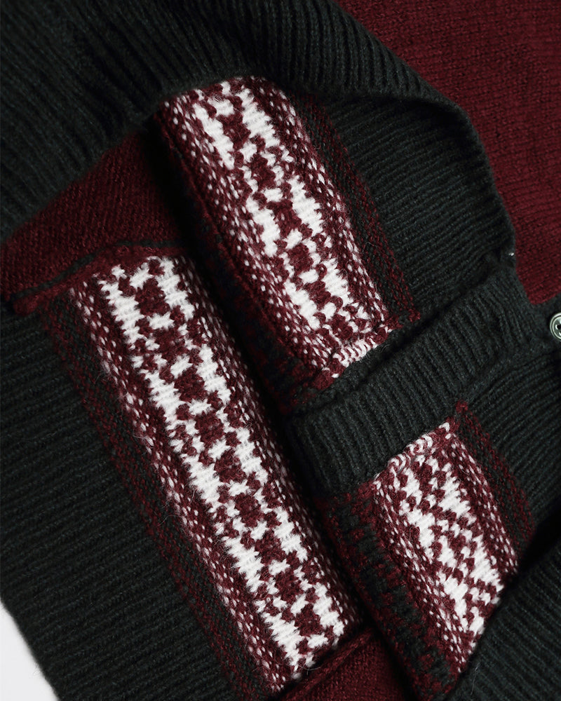 Vintage jacquard cardigan sweater